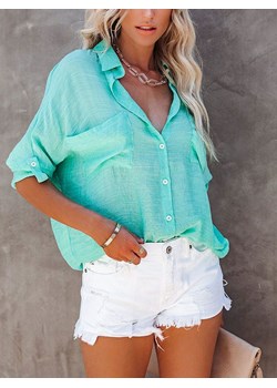 LA Angels Bluzka w kolorze turkusowym ze sklepu Limango Polska w kategorii Koszule damskie - zdjęcie 186335173