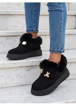 Royalfashion Krótkie buty a'la śniegowce damskie Dobis ze sklepu royalfashion.pl w kategorii Śniegowce damskie - zdjęcie 186337203