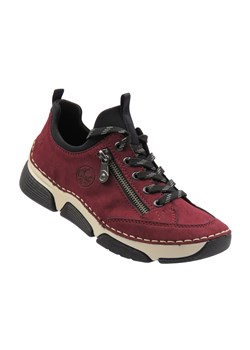 Botki damskie Rieker 45973-36, bordowe ze sklepu ulubioneobuwie w kategorii Buty sportowe damskie - zdjęcie 186338041