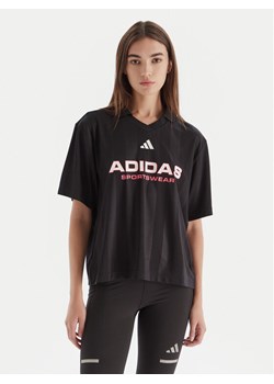 adidas Polo Tiro JN2749 Czarny Loose Fit - id: 0000305427823 - marki adidas - 186338764 adidas Polo Tiro JN2749 Czarny Loose Fit ze sklepu MODIVO w kategorii Bluzki damskie - zdjęcie 186338764