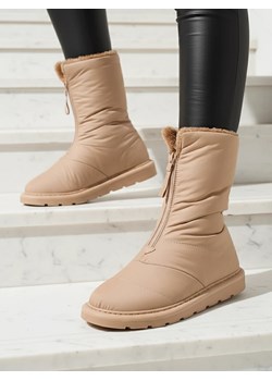 Buty damskie Elysium w jasnym brązie na zimę - id: 511217 - marki Royalfashion.pl - 186343174 Buty damskie Elysium w jasnym brązie na zimę ze sklepu royalfashion.pl w kategorii Śniegowce damskie - zdjęcie 186343174