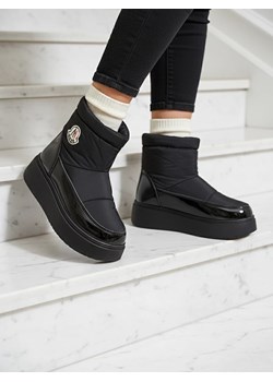 Royalfashion Wsuwane śniegowce damskie w czarnym kolorze Ademra ze sklepu royalfashion.pl w kategorii Śniegowce damskie - zdjęcie 186343242