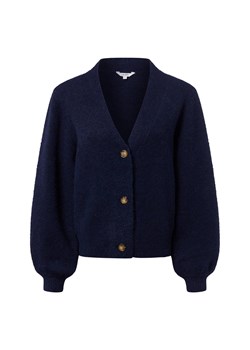 mbyM Kardigan damski - Molenda Kobiety granatowy jednolity ze sklepu vangraaf w kategorii Swetry damskie - zdjęcie 186343361