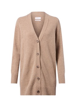 Fynch-Hatton Damski kardigan z wełny merynosów Kobiety Wełna merino beżowy marmurkowy ze sklepu vangraaf w kategorii Swetry damskie - zdjęcie 186343370