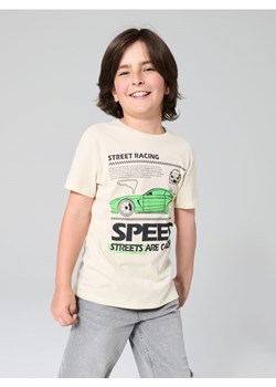 Sinsay - Koszulka z nadrukiem - kremowy - id: 653DY-02X - marki Sinsay - 186344230 Sinsay - Koszulka z nadrukiem - kremowy ze sklepu Sinsay w kategorii T-shirty chłopięce - zdjęcie 186344230