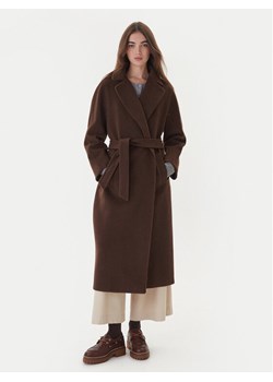 Weekend Max Mara Płaszcz wełniany Tempera 2525016082 Brązowy Regular Fit ze sklepu MODIVO w kategorii Płaszcze damskie - zdjęcie 186345474