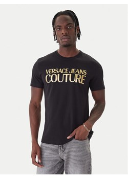 Versace Jeans Couture T-Shirt 79GAHT05 CJ00T Czarny Regular Fit ze sklepu MODIVO w kategorii T-shirty męskie - zdjęcie 186345751