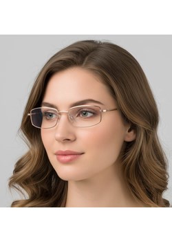 Oprawki korekcyjne zerówki okulary metalowe 799E złote ze sklepu Stylion w kategorii Oprawki do okularów damskie - zdjęcie 186349702