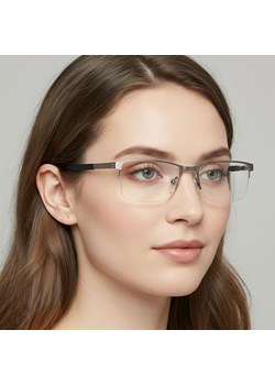 Żyłkowe oprawki korekcyjne zerówki okulary unisex 996D szare ze sklepu Stylion w kategorii Oprawki do okularów damskie - zdjęcie 186349710