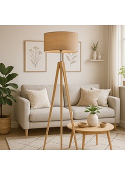 Drewniana lampa podłogowa na 3 nogach HAITI ECO w stylu skandynawskim ze sklepu Lysne w kategorii Lampy podłogowe - zdjęcie 186350101