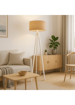 Drewniana lampa stojąca do czytania w salonie MIAMI ECO ze sklepu Lysne w kategorii Lampy podłogowe - zdjęcie 186350113