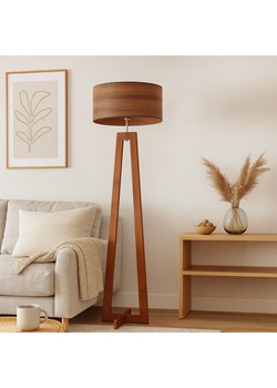 Drewniana lampa podłogowa do salonu BALI ECO z abażurem ze sklepu Lysne w kategorii Lampy podłogowe - zdjęcie 186350142