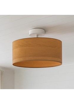 Nowoczesna lampa sufitowa do kuchni z abażurem imitującym fornir WENECJA ECO fi - 40 cm - kolor dąb sonoma ze sklepu Lysne w kategorii Lampy sufitowe - zdjęcie 186350154