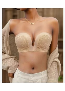 Biustonosz bez ramiączek z ozdobnymi miseczkami - Kremowy 70AB - id: 9511209435465 - marki Intimica - 186351841 Biustonosz bez ramiączek z ozdobnymi miseczkami - Kremowy 70AB ze sklepu Intimica.pl w kategorii Biustonosze - zdjęcie 186351841