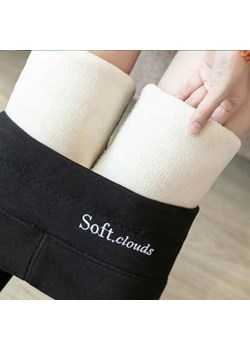 Domowe legginsy damskie z futerkiem - Czarny M ze sklepu Intimica.pl w kategorii Spodnie damskie - zdjęcie 186355452