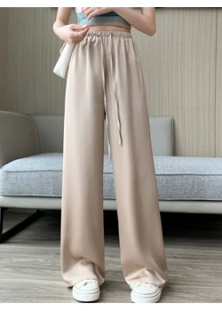 Eleganckie spodnie z prostą nogawką - Beżowy S ze sklepu Intimica.pl w kategorii Spodnie damskie - zdjęcie 186356822
