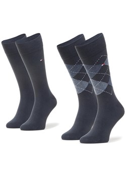 Skarpety długie Tommy Hilfiger 100001495 Granatowy ze sklepu eobuwie.pl w kategorii Skarpetki męskie - zdjęcie 186371713