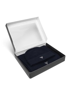 Zestaw Szalik i Czapka Guess M4BZ14 Z2W80 Granatowy ze sklepu eobuwie.pl w kategorii Czapki zimowe męskie - zdjęcie 186371731