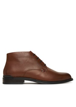 Trzewiki Tommy Hilfiger Corporate Hilfiger Lth Boot FM0FM05697 Brązowy ze sklepu eobuwie.pl w kategorii Buty zimowe męskie - zdjęcie 186371734