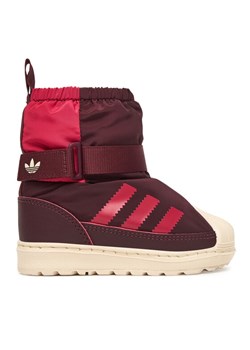 Śniegowce adidas Superstar 360 Boot JR5805 Bordowy ze sklepu eobuwie.pl w kategorii Buty zimowe dziecięce - zdjęcie 186371804