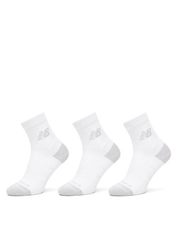 Skarpety długie New Balance Active Cushion Quarter Socks LAS35204WT Biały ze sklepu eobuwie.pl w kategorii Skarpetki męskie - zdjęcie 186371973