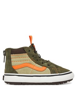 Sneakersy Vans MTE SK8-Hi Zip VN000D0MKCZ1 Khaki ze sklepu eobuwie.pl w kategorii Buty sportowe dziecięce - zdjęcie 186372000