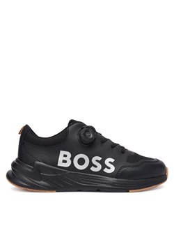 Sneakersy BOSS J52566 S Czarny ze sklepu eobuwie.pl w kategorii Buty sportowe dziecięce - zdjęcie 186372150