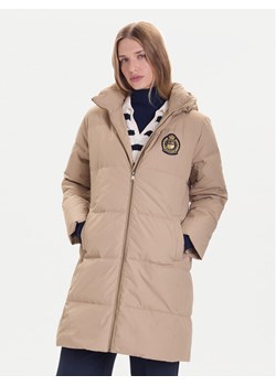 LAUREN RALPH LAUREN Płaszcz zimowy 297P04126002 Beżowy Regular Fit ze sklepu MODIVO w kategorii Płaszcze damskie - zdjęcie 186375480