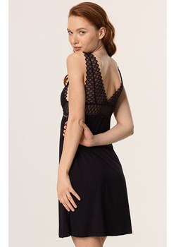 Koszulka nocna damska z wiskozy z koronką plus size Tristane, Kolor czarny, Rozmiar XXL, Mefemi ze sklepu Primodo w kategorii Koszule nocne - zdjęcie 186376253