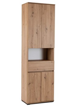 Zamykany regał słupek 60 cm dab artisan L5-A28 ze sklepu Edinos.pl w kategorii Regały i witryny - zdjęcie 186376710