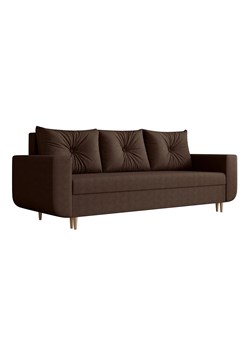 Brązowa sofa z funkcją spania i pojemnikiem W1-C69 ze sklepu Edinos.pl w kategorii Sofy i kanapy - zdjęcie 186376723
