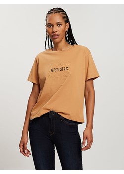 Cross Jeans Koszulka w kolorze jasnobrązowym ze sklepu Limango Polska w kategorii Bluzki damskie - zdjęcie 186378341