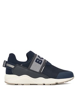 Sneakersy BOSS J52556 M Granatowy ze sklepu eobuwie.pl w kategorii Buty sportowe dziecięce - zdjęcie 186378620