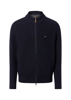 Fynch-Hatton Męski kardigan Mężczyźni Bawełna granatowy jednolity ze sklepu vangraaf w kategorii Swetry męskie - zdjęcie 186379933