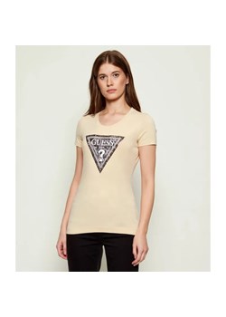 GUESS T-shirt TRIANGLE PYTHON | Slim Fit ze sklepu Gomez Fashion Store w kategorii Bluzki damskie - zdjęcie 186381611