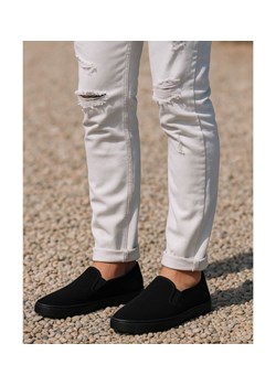 Czarne męskie trampki slip on /A1-2 18148 T285/ ze sklepu Pantofelek24.pl w kategorii Trampki męskie - zdjęcie 186383794