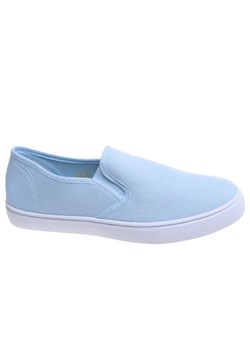 Błękitne męskie trampki slip on /A4-2 18145 T280/ ze sklepu Pantofelek24.pl w kategorii Trampki męskie - zdjęcie 186384944