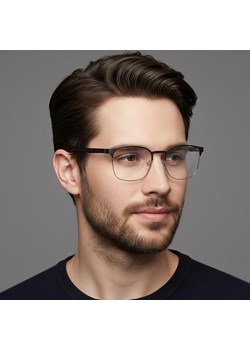 Solidne okulary zerówki do komputera BLUE LIGHT czarno-srebrne z flexami 25126B - id: 7863 - marki Stylion - 186385403 Solidne okulary zerówki do komputera BLUE LIGHT czarno-srebrne z flexami 25126B ze sklepu Stylion w kategorii Okulary zerówki damskie - zdjęcie 186385403