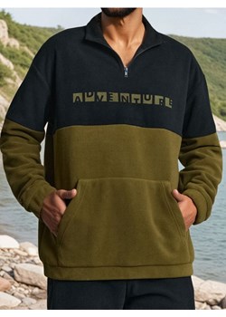Sinsay - Bluza polarowa - khaki ze sklepu Sinsay w kategorii Bluzy męskie - zdjęcie 186389201