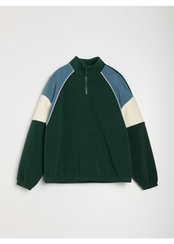 Sinsay - Rozpinana bluza polarowa bez kaptura - zielony ze sklepu Sinsay w kategorii Bluzy męskie - zdjęcie 186389214