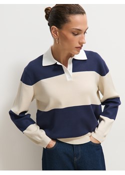 Mohito - Sweter z kołnierzykiem polo - granatowy ze sklepu Mohito w kategorii Swetry damskie - zdjęcie 186394720