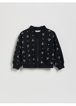 Reserved - Bluza bomber z aplikacją - czarny ze sklepu Reserved w kategorii Bluzy dziewczęce - zdjęcie 186396300