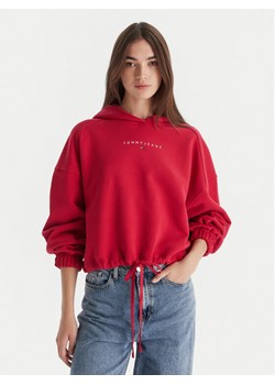 Tommy Jeans Bluza Bling Linear DW0DW21607 Czerwony Regular Fit ze sklepu MODIVO w kategorii Bluzy damskie - zdjęcie 186399050