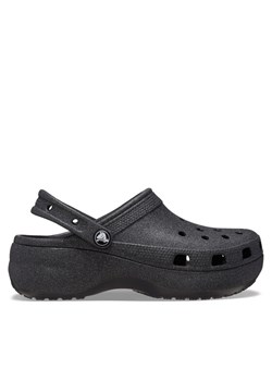 Crocs Klapki Classic Platform Glitter Clog W 207241 Czarny ze sklepu MODIVO w kategorii Klapki damskie - zdjęcie 186399083