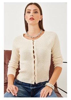Happiness Istanbul Kardigan w kolorze beżowym ze sklepu Limango Polska w kategorii Swetry damskie - zdjęcie 186403752