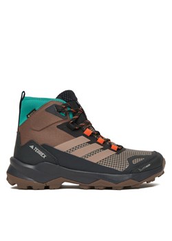 Trekkingi adidas Terrex Skychaser AX5 Mid GORE-TEX CLIMAWARM+ JH7807 Brązowy ze sklepu eobuwie.pl w kategorii Buty trekkingowe damskie - zdjęcie 186404390