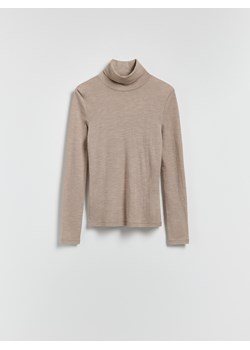 Reserved - Golf z wełny merino - beżowy ze sklepu Reserved w kategorii Swetry damskie - zdjęcie 186405793