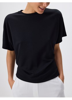 Reserved - T-shirt oversize z modalem - czarny ze sklepu Reserved w kategorii Bluzki damskie - zdjęcie 186406423