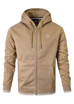 Rozpinana Bluza Męska z Kapturem - Pako Jeans - Beżowa SWPJNSbluzaTURbz ze sklepu JegoSzafa.pl w kategorii Bluzy męskie - zdjęcie 186408441