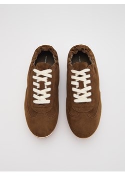Reserved - Skórzane sneakersy - beżowy ze sklepu Reserved w kategorii Buty sportowe damskie - zdjęcie 186409500